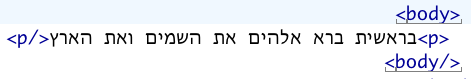 Right-to-left orientiertes xml-Tagset